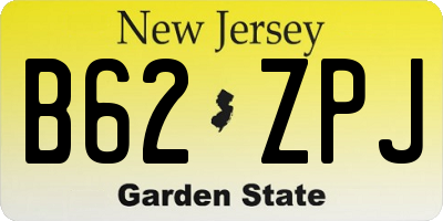 NJ license plate B62ZPJ