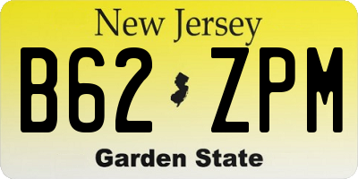 NJ license plate B62ZPM
