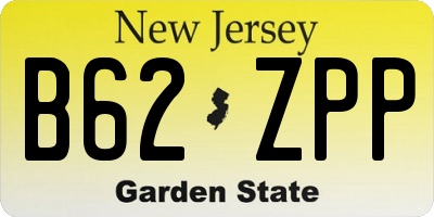 NJ license plate B62ZPP