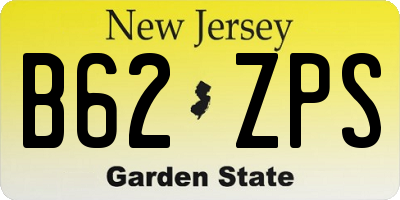 NJ license plate B62ZPS