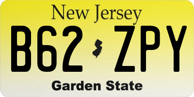 NJ license plate B62ZPY