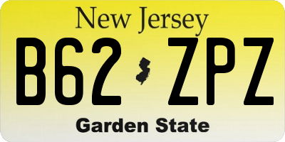 NJ license plate B62ZPZ