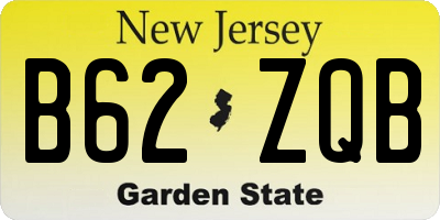 NJ license plate B62ZQB