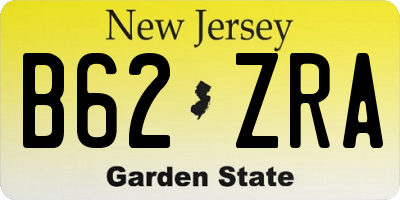 NJ license plate B62ZRA