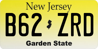 NJ license plate B62ZRD