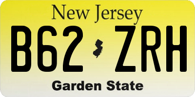 NJ license plate B62ZRH
