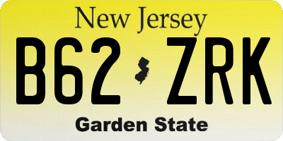 NJ license plate B62ZRK