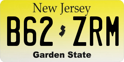 NJ license plate B62ZRM