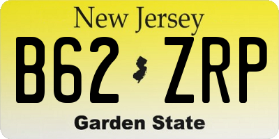 NJ license plate B62ZRP