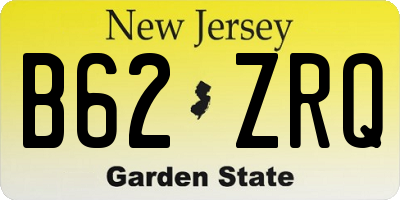 NJ license plate B62ZRQ