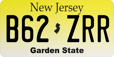 NJ license plate B62ZRR