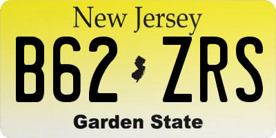 NJ license plate B62ZRS