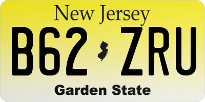NJ license plate B62ZRU