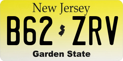 NJ license plate B62ZRV