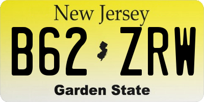 NJ license plate B62ZRW