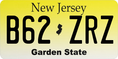 NJ license plate B62ZRZ