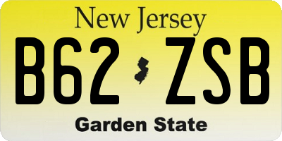 NJ license plate B62ZSB