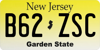NJ license plate B62ZSC
