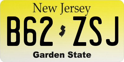 NJ license plate B62ZSJ