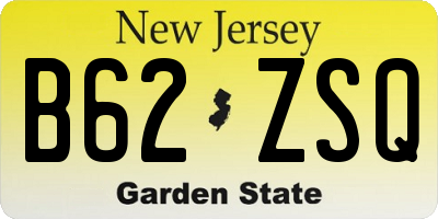 NJ license plate B62ZSQ