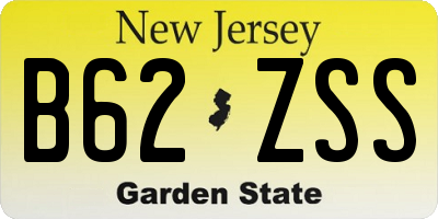 NJ license plate B62ZSS