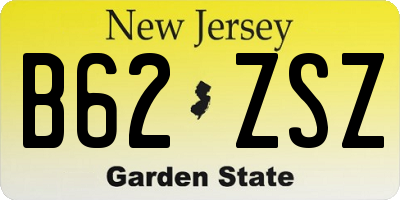 NJ license plate B62ZSZ