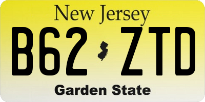NJ license plate B62ZTD