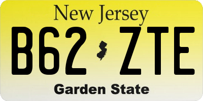 NJ license plate B62ZTE