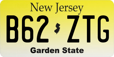 NJ license plate B62ZTG