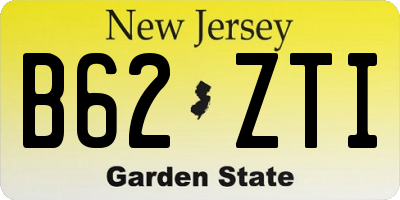 NJ license plate B62ZTI