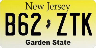 NJ license plate B62ZTK