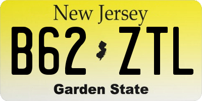 NJ license plate B62ZTL
