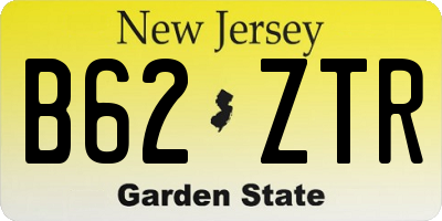 NJ license plate B62ZTR