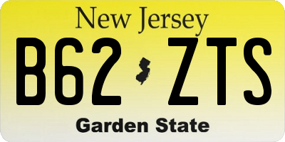 NJ license plate B62ZTS