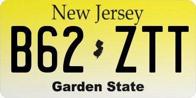 NJ license plate B62ZTT