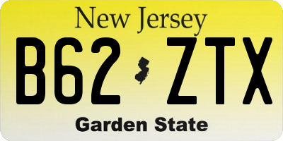 NJ license plate B62ZTX