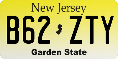 NJ license plate B62ZTY