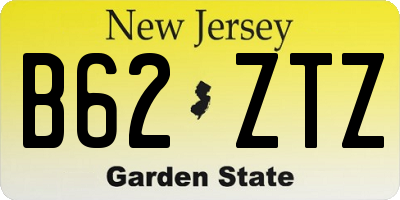 NJ license plate B62ZTZ