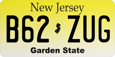 NJ license plate B62ZUG