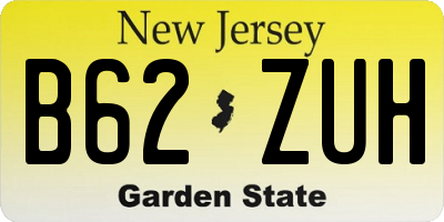 NJ license plate B62ZUH