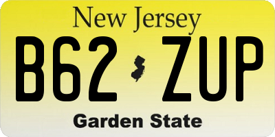 NJ license plate B62ZUP