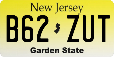NJ license plate B62ZUT