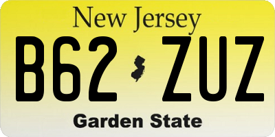 NJ license plate B62ZUZ