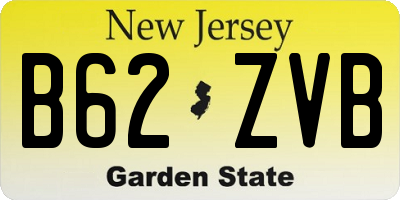 NJ license plate B62ZVB