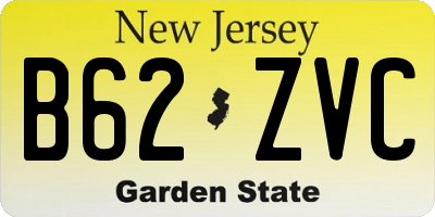 NJ license plate B62ZVC