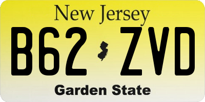 NJ license plate B62ZVD