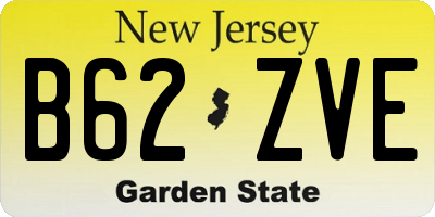 NJ license plate B62ZVE