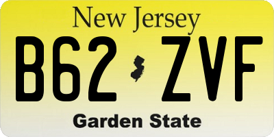 NJ license plate B62ZVF