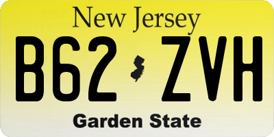 NJ license plate B62ZVH