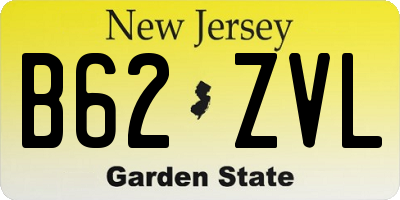 NJ license plate B62ZVL